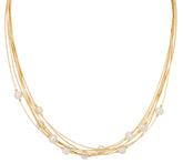 Honora Cultured Pearl Multi-strand Goldclad Sterling Silver Necklace